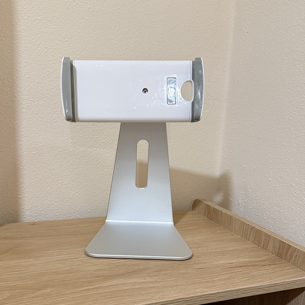 Adjustable Silver Phone/Tablet Stand Holder in White